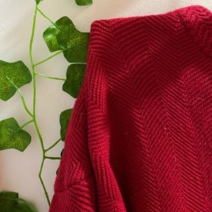 Chaps Red Chunky Sweater